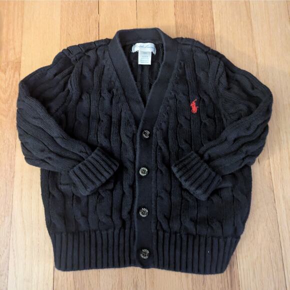 Ralph Lauren 12-18 Month Baby Boy Sweater Pullover Cardigan Shirt Cable Knit Lot - Picture 4 of 11